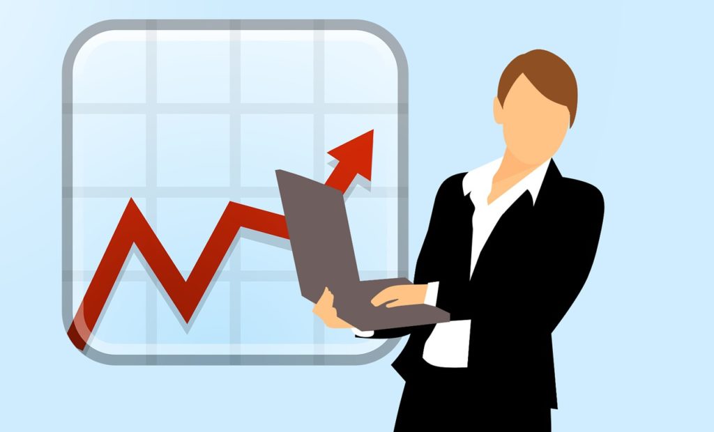 woman, business, chart used as image for business insurance