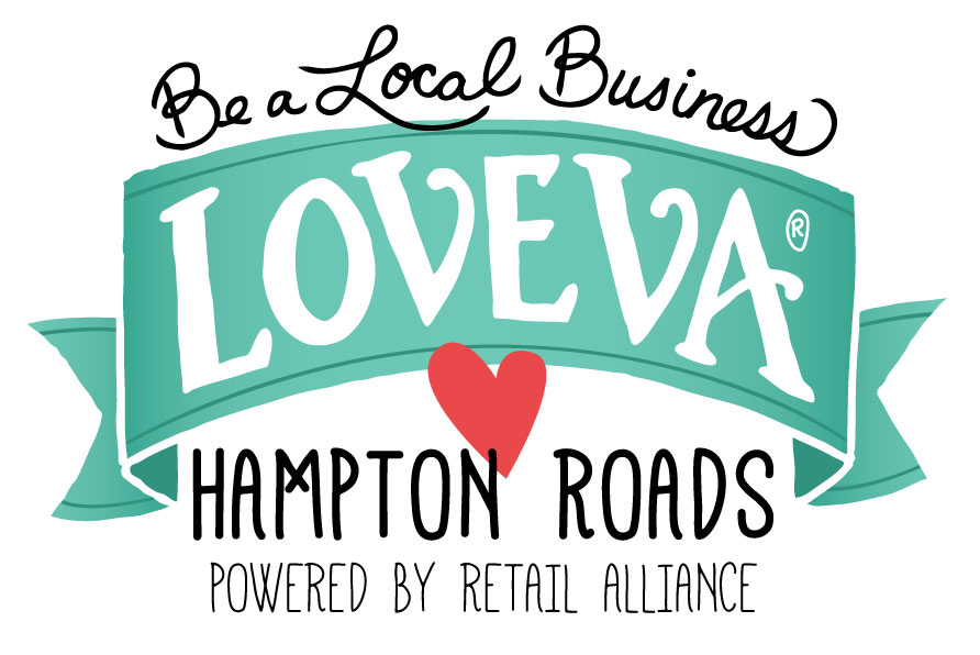 Loveva logo

top: Be a Local Business
bottom: Hampton Roads Powered by Retail Alliance